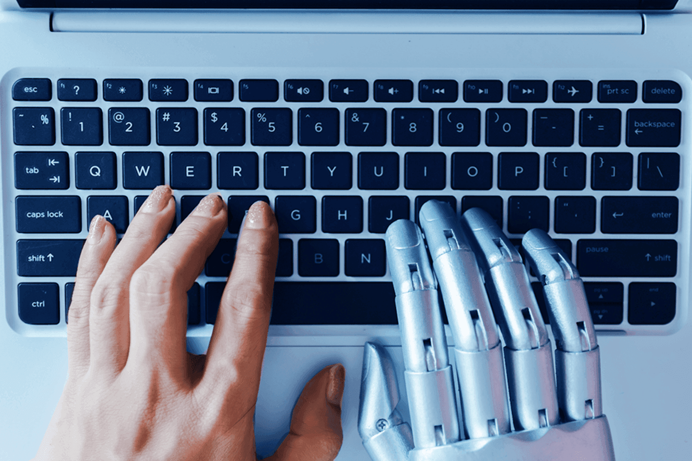 AI Copywriting Robot Hand